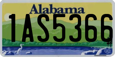 AL license plate 1AS5366