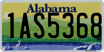 AL license plate 1AS5368