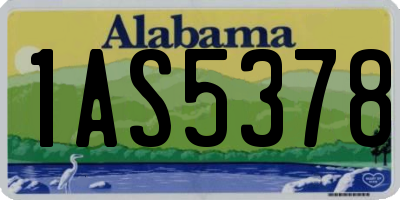 AL license plate 1AS5378
