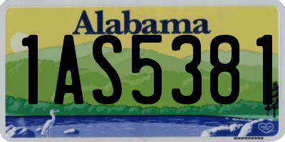 AL license plate 1AS5381