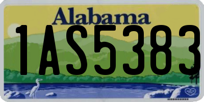 AL license plate 1AS5383