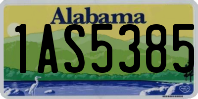 AL license plate 1AS5385