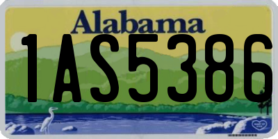 AL license plate 1AS5386