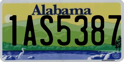 AL license plate 1AS5387