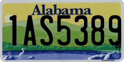 AL license plate 1AS5389