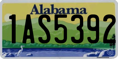 AL license plate 1AS5392