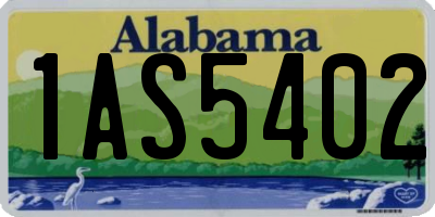 AL license plate 1AS5402