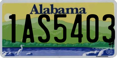 AL license plate 1AS5403