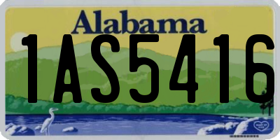 AL license plate 1AS5416