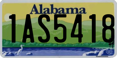 AL license plate 1AS5418