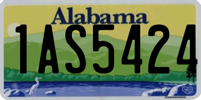 AL license plate 1AS5424