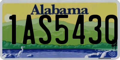 AL license plate 1AS5430