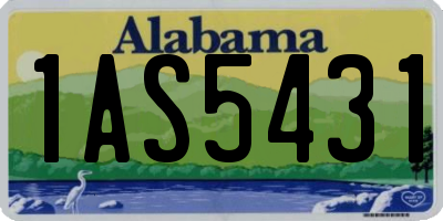 AL license plate 1AS5431
