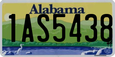 AL license plate 1AS5438