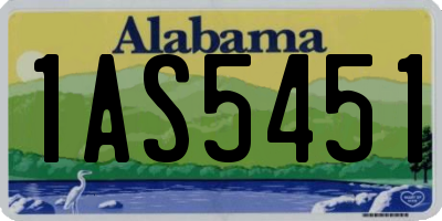 AL license plate 1AS5451
