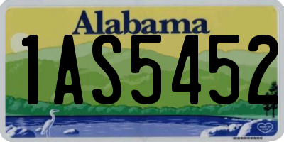 AL license plate 1AS5452