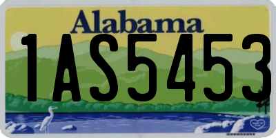 AL license plate 1AS5453