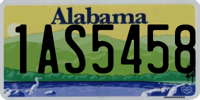 AL license plate 1AS5458