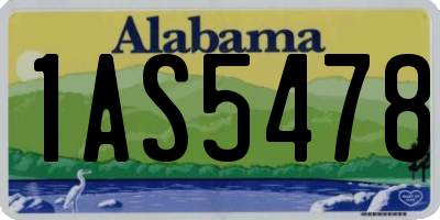 AL license plate 1AS5478
