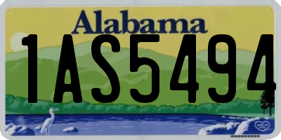 AL license plate 1AS5494