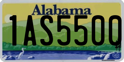 AL license plate 1AS5500