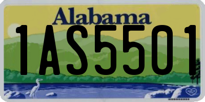 AL license plate 1AS5501