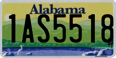 AL license plate 1AS5518