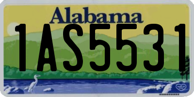 AL license plate 1AS5531