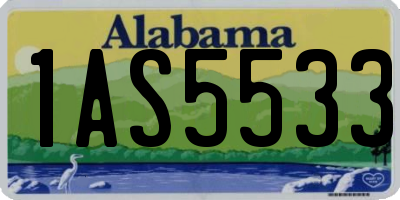 AL license plate 1AS5533