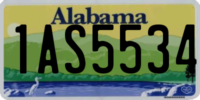 AL license plate 1AS5534
