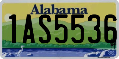 AL license plate 1AS5536