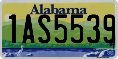 AL license plate 1AS5539