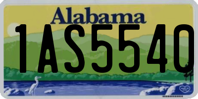 AL license plate 1AS5540