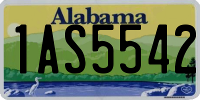 AL license plate 1AS5542