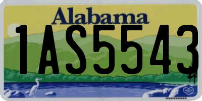 AL license plate 1AS5543