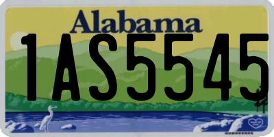AL license plate 1AS5545