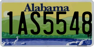 AL license plate 1AS5548