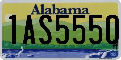 AL license plate 1AS5550