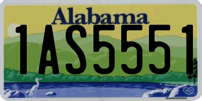 AL license plate 1AS5551