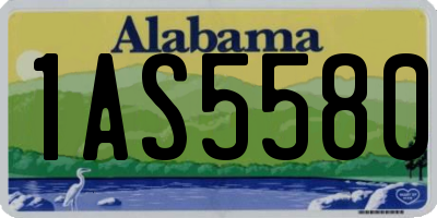 AL license plate 1AS5580