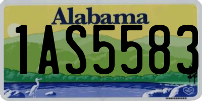 AL license plate 1AS5583