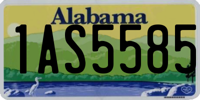 AL license plate 1AS5585