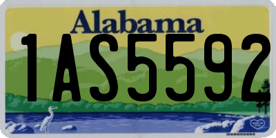 AL license plate 1AS5592