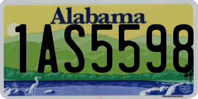 AL license plate 1AS5598