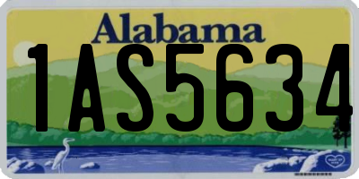 AL license plate 1AS5634