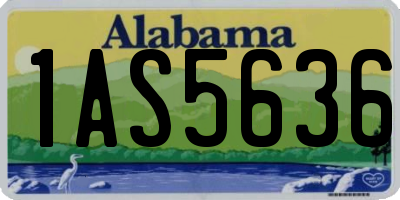 AL license plate 1AS5636