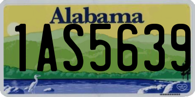 AL license plate 1AS5639