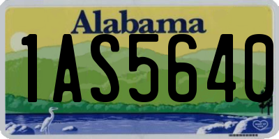 AL license plate 1AS5640