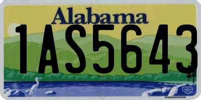AL license plate 1AS5643