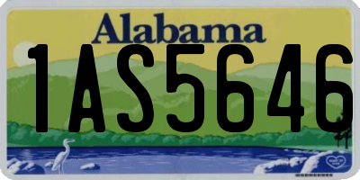 AL license plate 1AS5646